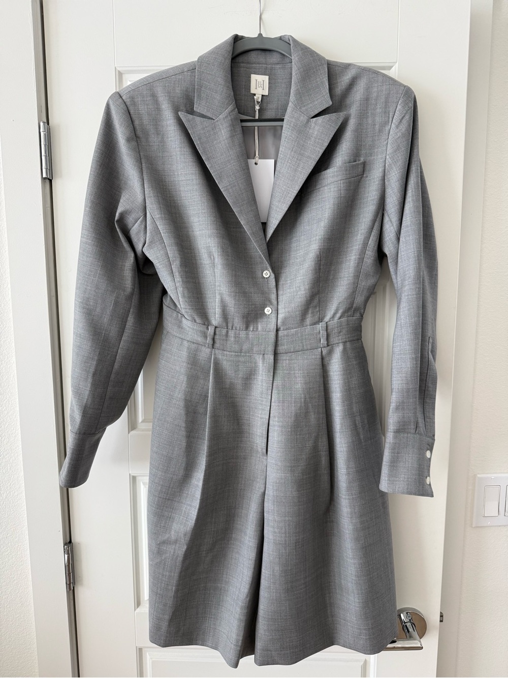 Helsa The Short Meeting Wool Jumpsuit